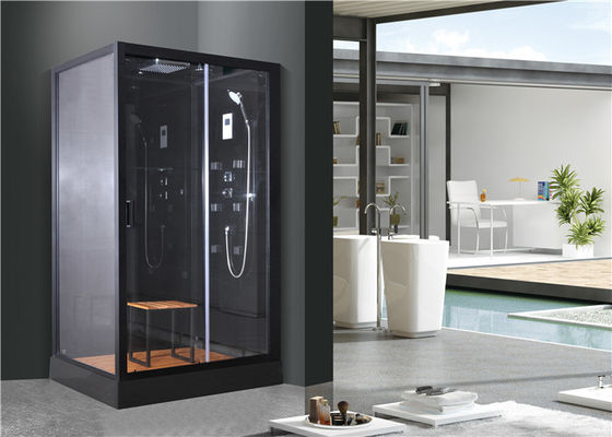 浴室のシャワーの小屋、象限儀のシャワーの単位アルミニウム1100 x 800 x 2250のmmの黒