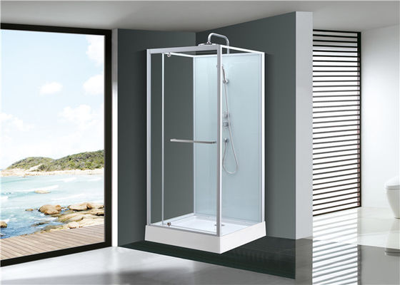 方法ピボット ドア、角のシャワー室、灰色のアクリルの皿が付いている正方形のシャワーの小屋