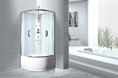 白い ABS 皿のクロム プロフィールの浴室のシャワーの小屋 900 x 900 x 2350 の mm
